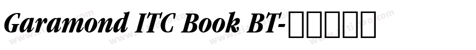 Garamond ITC Book BT字体转换